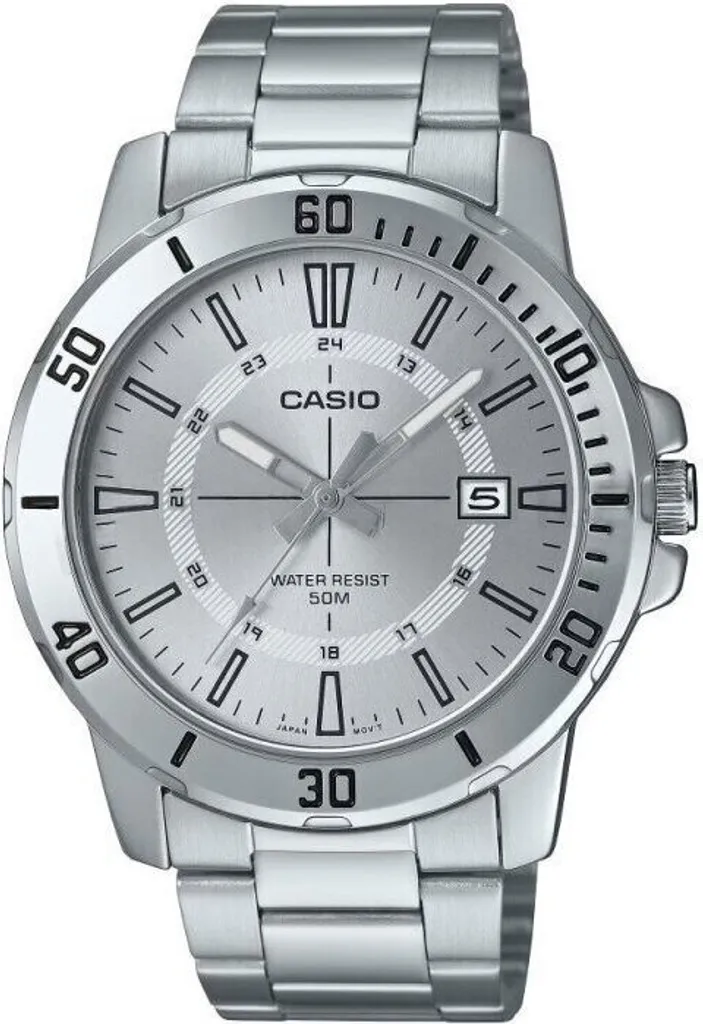 Montre Casio MTP-VD01D-7CVUDF en acier inoxydable robuste anti-rayures
