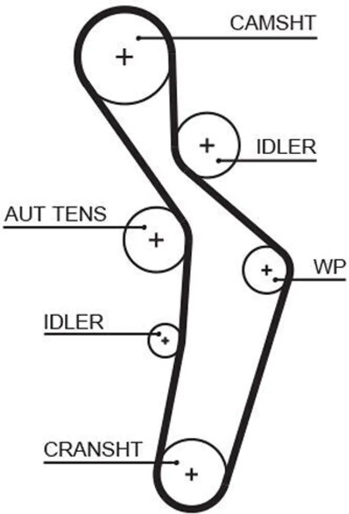 Courroie dentée haute résistance GATES 5616XS pour moteur 2.0 FSI