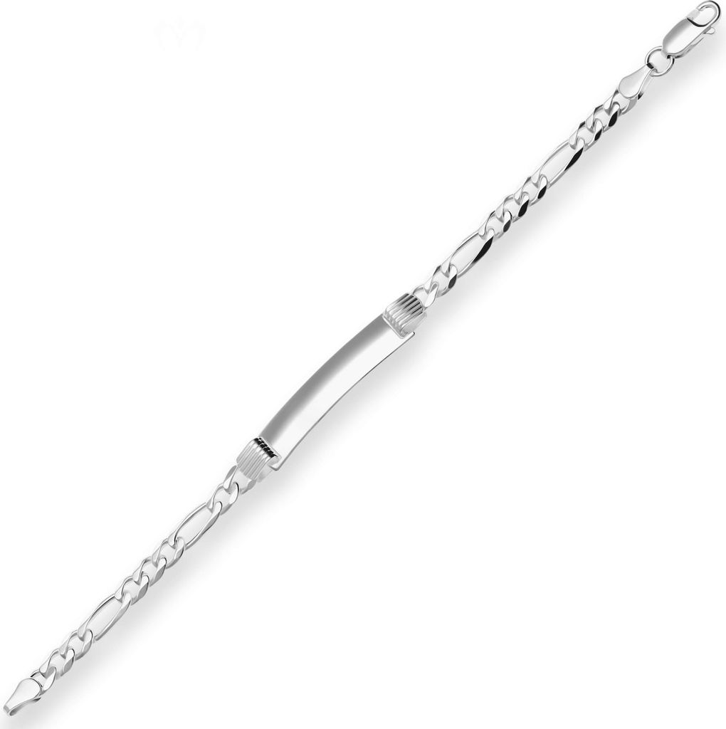 5,7mm Id-Armband Figarokette Silberarmband Armschmuck aus 925 Silber 19cm