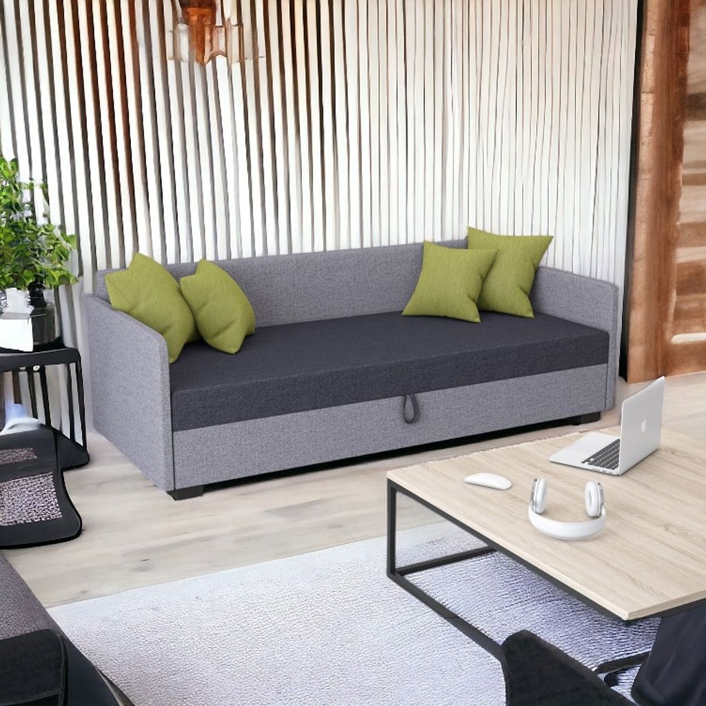 Einzelbett 120x195 REVA 2 - Graphit/Grau