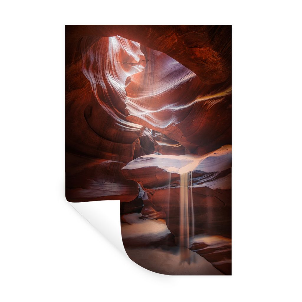 MuchoWow Wandtattoo Wandsticker Wandaufkleber Landschaft - Höhle - Sand - Natur 60x90 cm Selbstklebend und Repositionierbar - Sticker - Dekorfolie