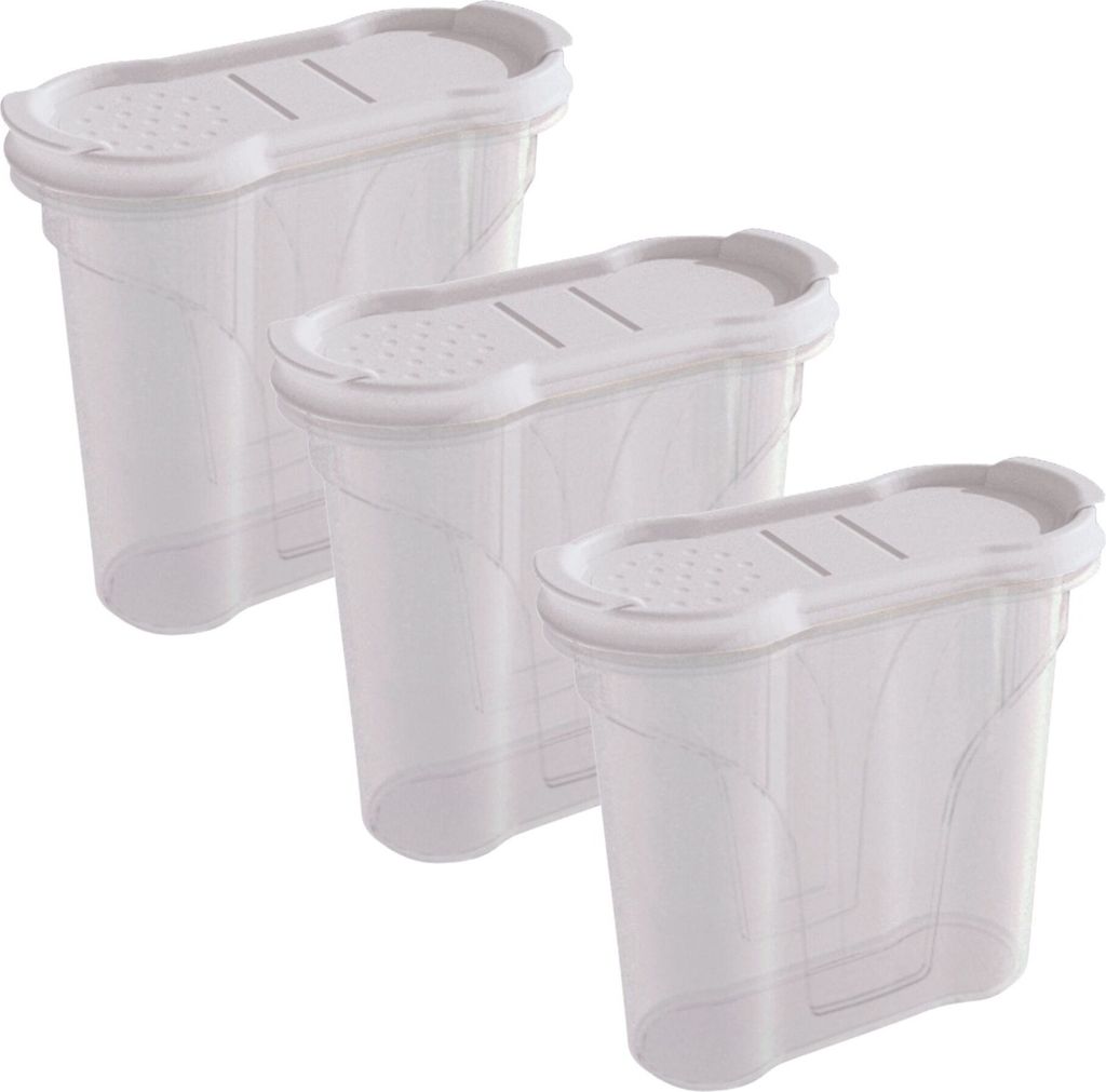 Novaliv Salzstreuer 3er SET Salz Vorratsdose zum Streuen 300 ml Maße (LxBxH): 11 x 5 x 11 cm Dosen für Gewürze mit Deckel Salz und Pfefferstreue...