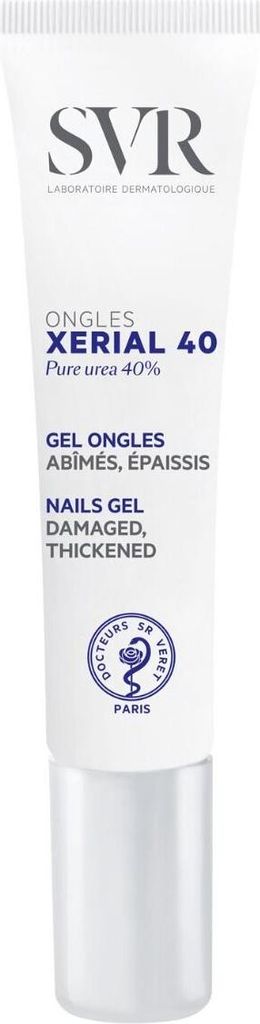 A white tube of SVR Xerial 40 nail gel.