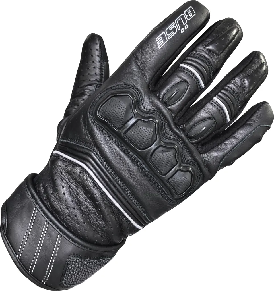 Gants route et circuit Büse Flash noir blanc taille 10 : confort d'été