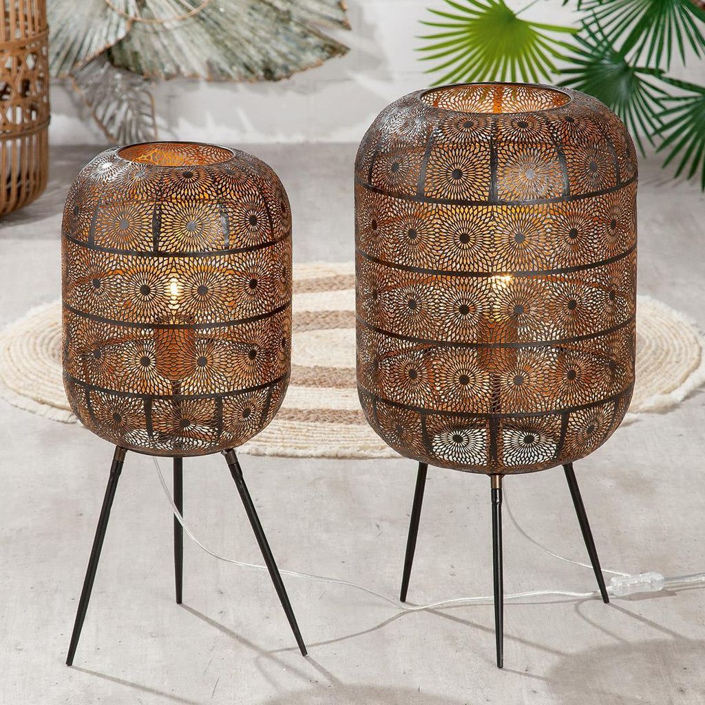 GILDE Stojací lampa Menara - černá - v. 62 cm x hl. 30cm Obrázek produktu 