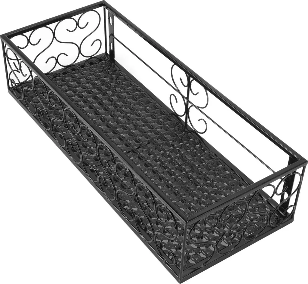 Support à fleurs suspendu pour balcon en fer forgé pour rambarde 2.5cm