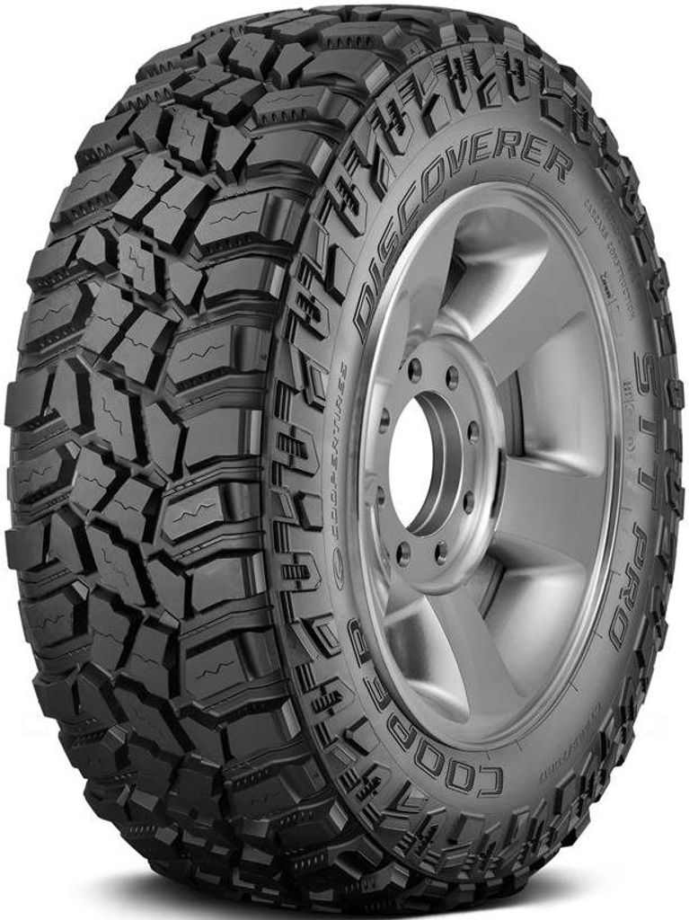 A single tire mounted on a silver rim, shown against a white background.