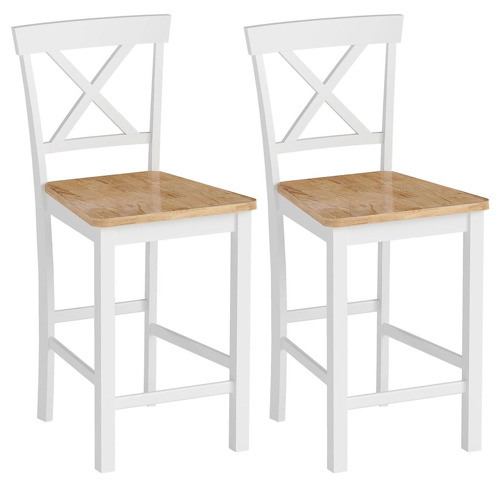 Lot de 2 tabourets de bar HOMCOM : tabourets de cuisine Image du produit 
