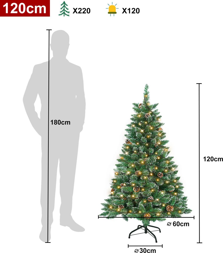 LZQ 120cm PVC Künstlicher Weihnachtsbaum Mit | Kaufland.de