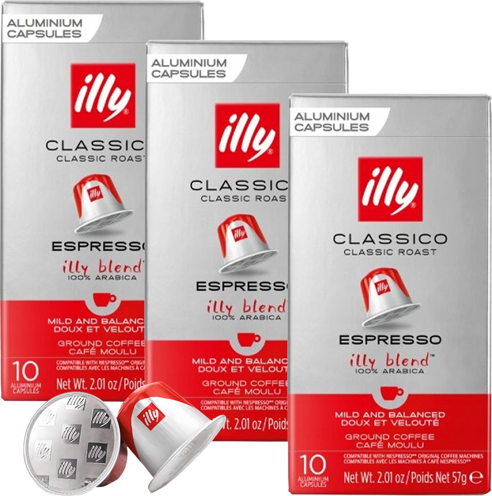 Illy Espresso Classico 30 Kapseln Nespresso kompatibel 100 Prozent Arabica