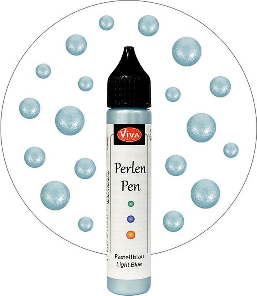 VIVA DECOR - Perlen Pen - flüssige Perlen - Pastel Blue Pastelblau 601