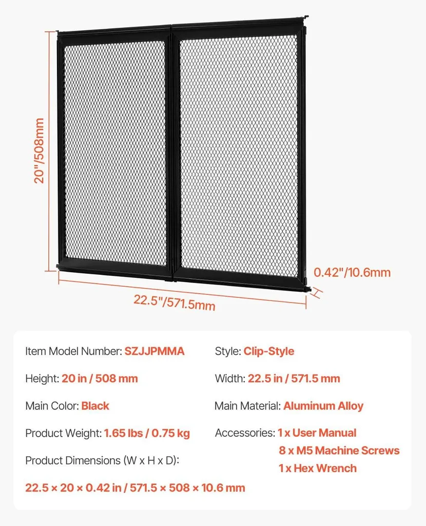 Moustiquaire rigide alu protection animaux domestiques 50,8 x 57,2 cm