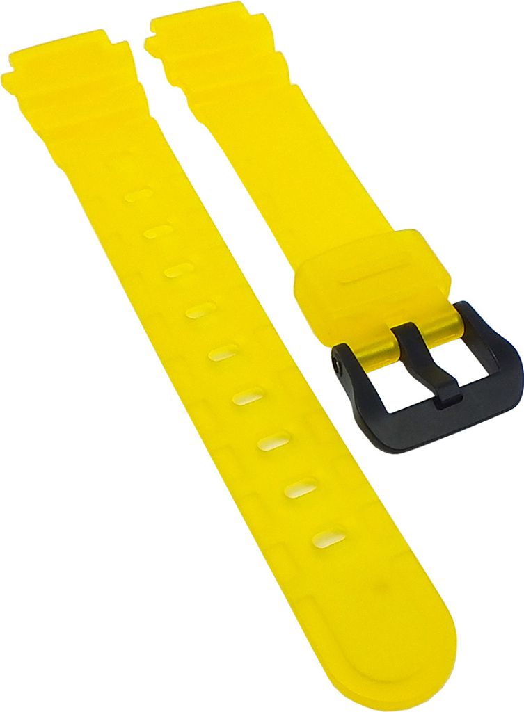 Casio Collection Uhrenarmband gelb transparent Resin LWS-1100H-9AV