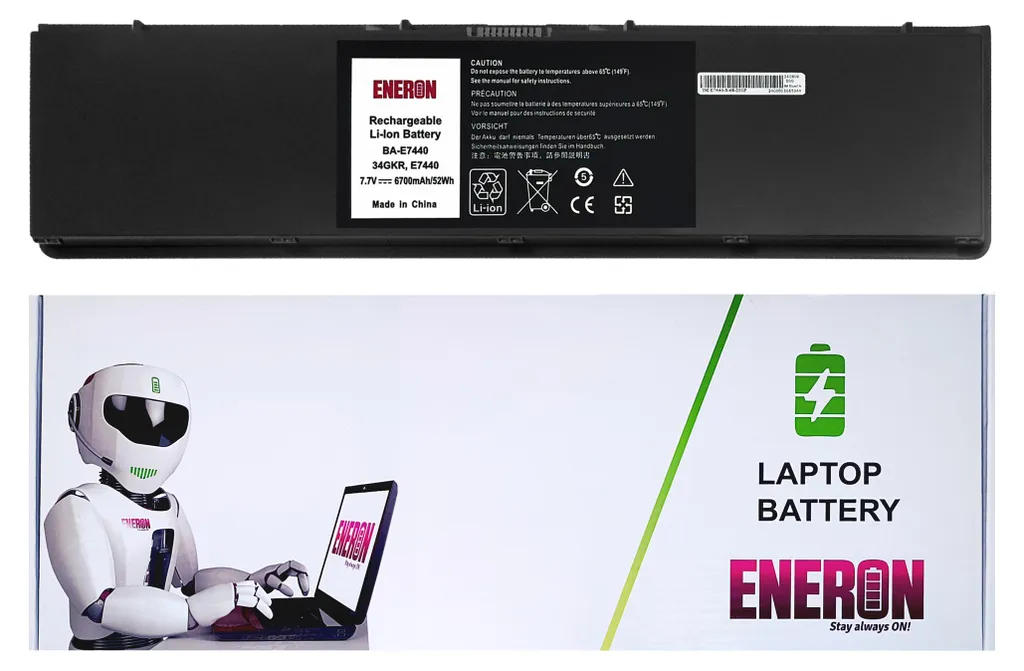 Batterie Latitude E7440 Eneron 7,7V 52Wh haute performance pour Dell