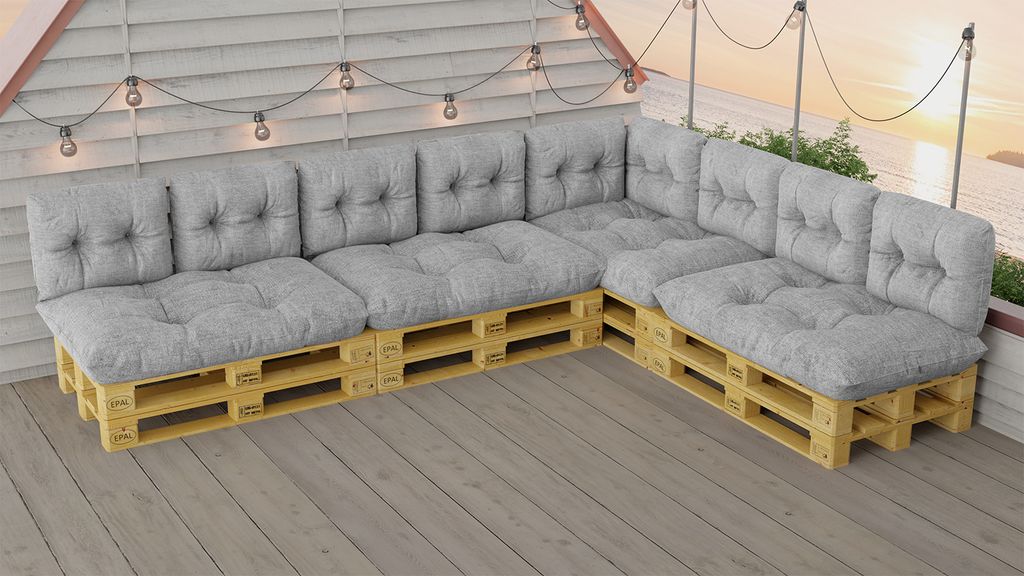 Set polštářů na palety VODOODOLNÝ Sedací polštář Zadní Obrázek produktu 5