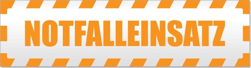 Notfalleinsatz gestreift Magnetschild Schild magnetisch