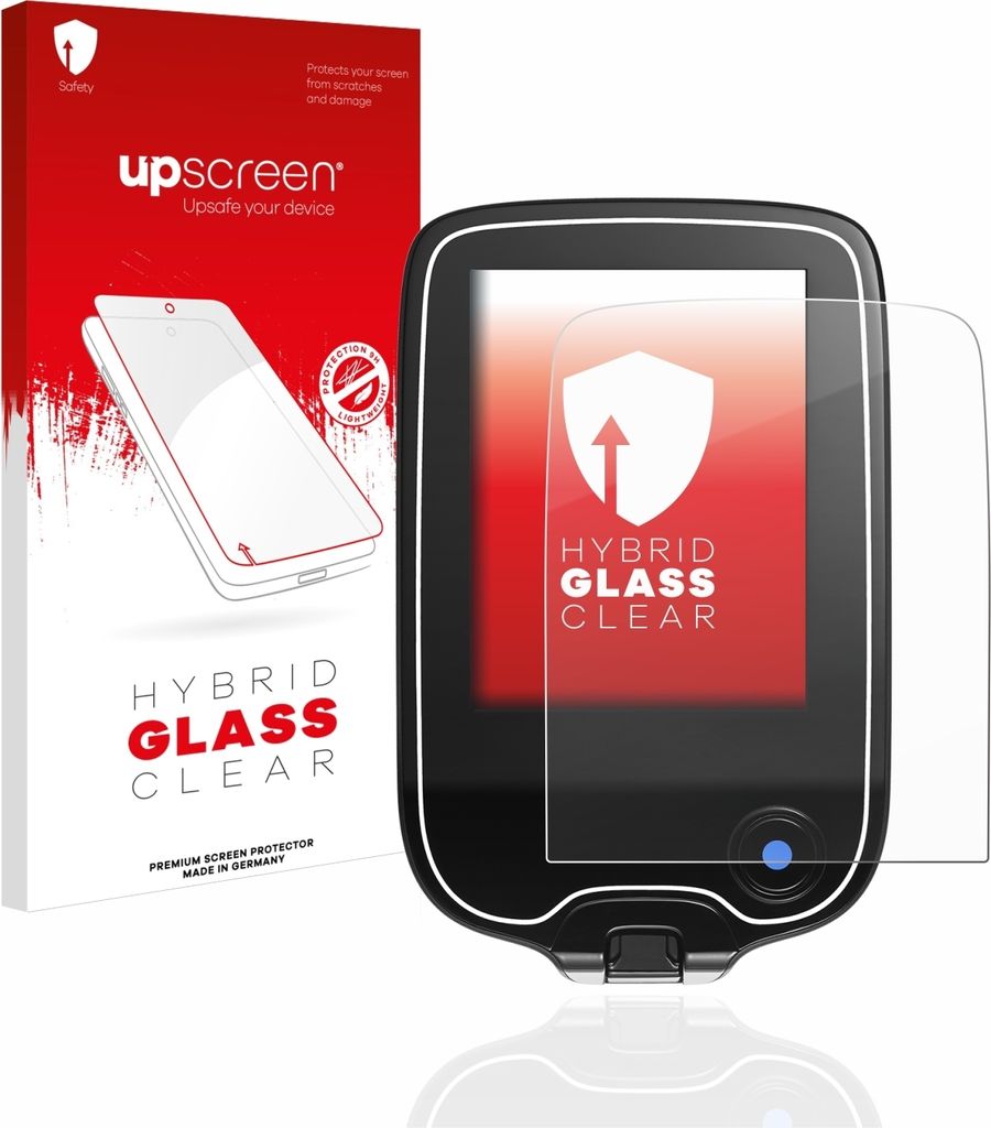 upscreen Schutzglas für Freestyle Libre 2 Schutzfolie Panzer Folie Glas Display Schutz klar
