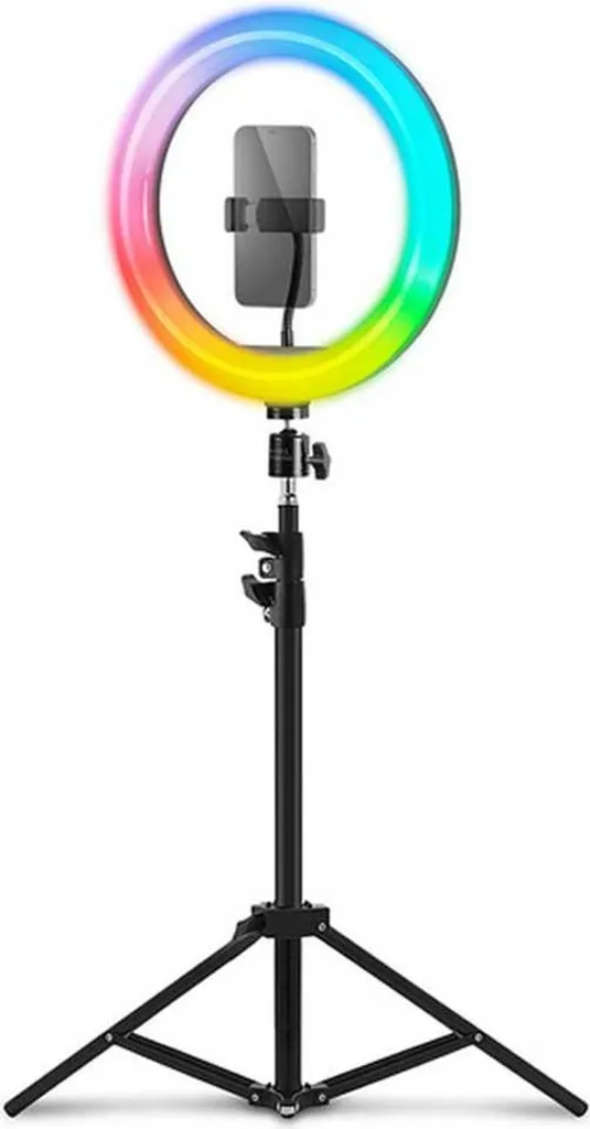Anneau Lumineux LED avec Trépied pour Streaming et Visioconférence MGRING