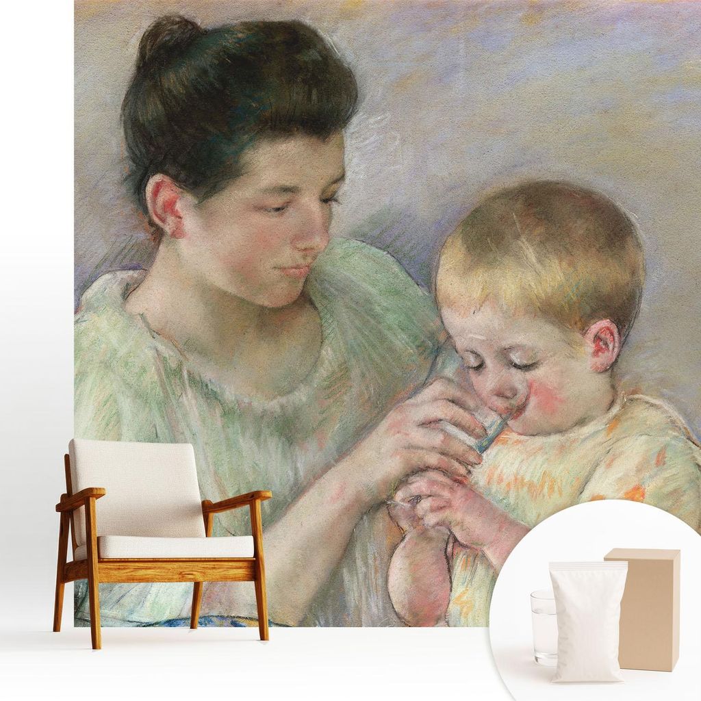 Fototapete - 250x250 cm - Tapete - Wandtapete - Wandbilder - Dekofolie - Tapete Folie - Wand - Dekoration - Wohnzimmer - Elterliche Fürsorge