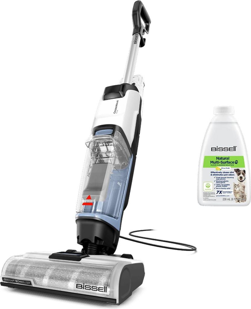 BISSELL CrossWave Edge, Staubsauger mit Wischfunktion, leistungsstarke Reinigung von Verschmutzungen durch Haustiere, Nasssauger mit ZeroGap-Techno...
