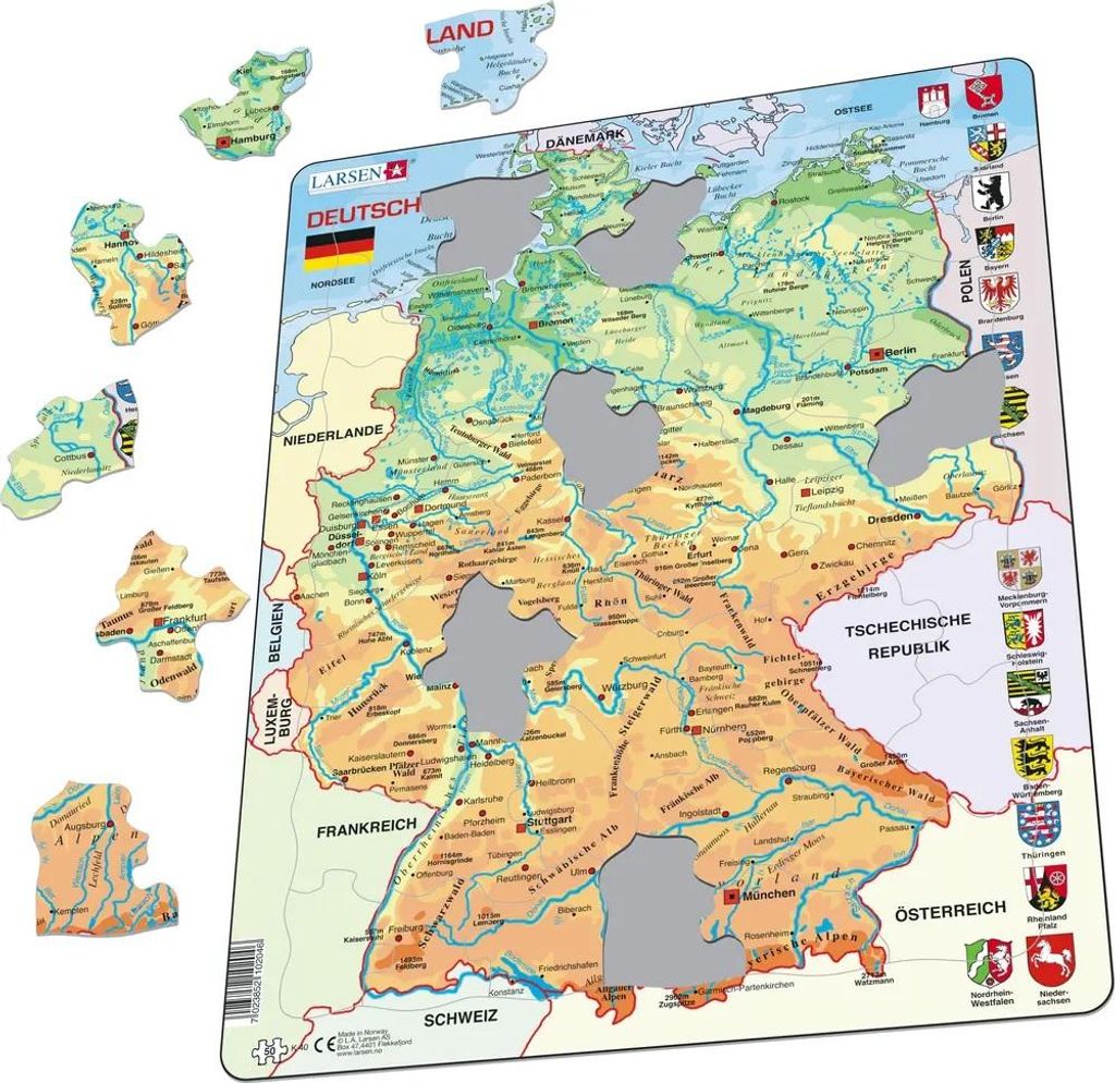 Deutschland (physisch) (Kinderpuzzle)