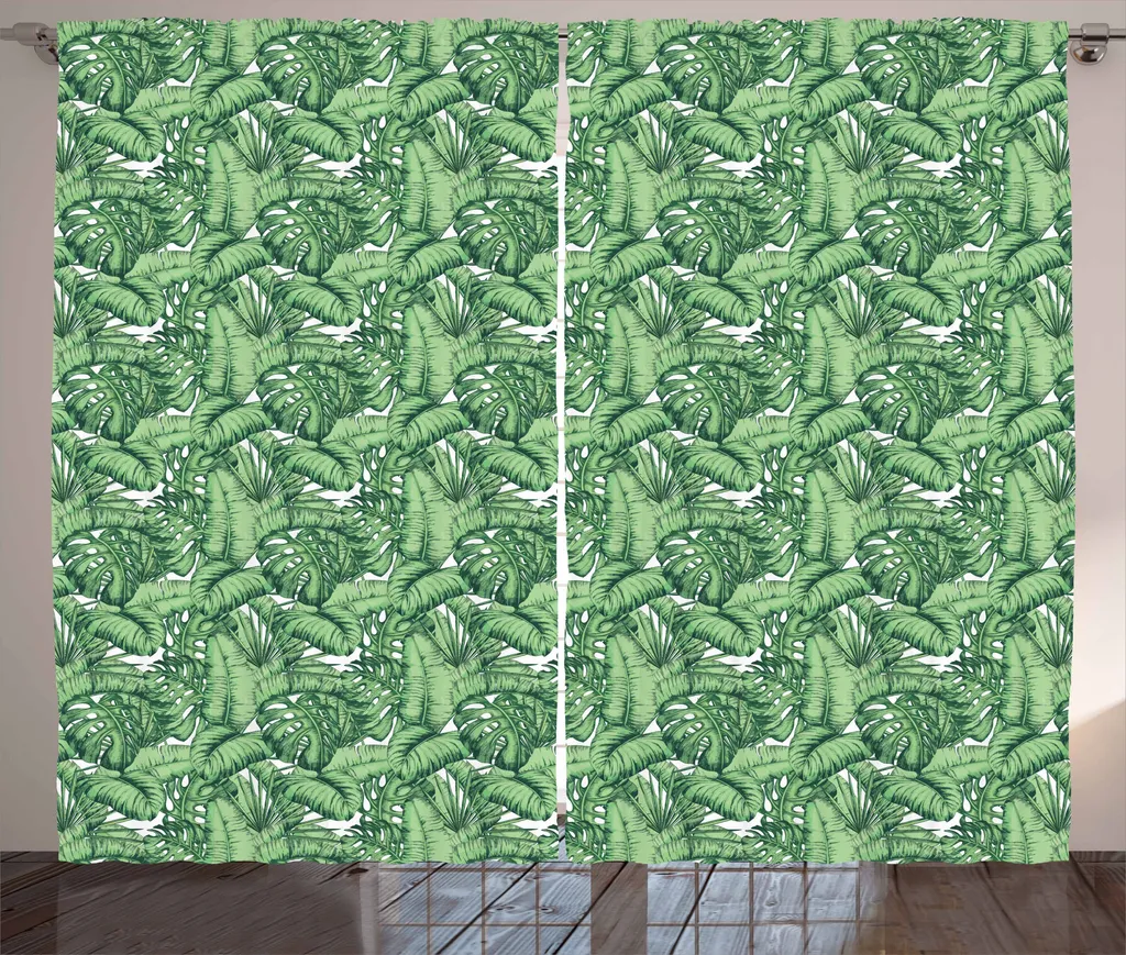 ABAKUHAUS Tenda Foglie Banano 280x175 cm Verde Cacciatore