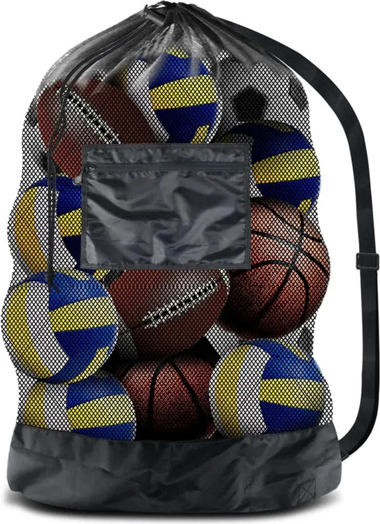Filet à ballons de football avec bandoulière réglable taille géante
