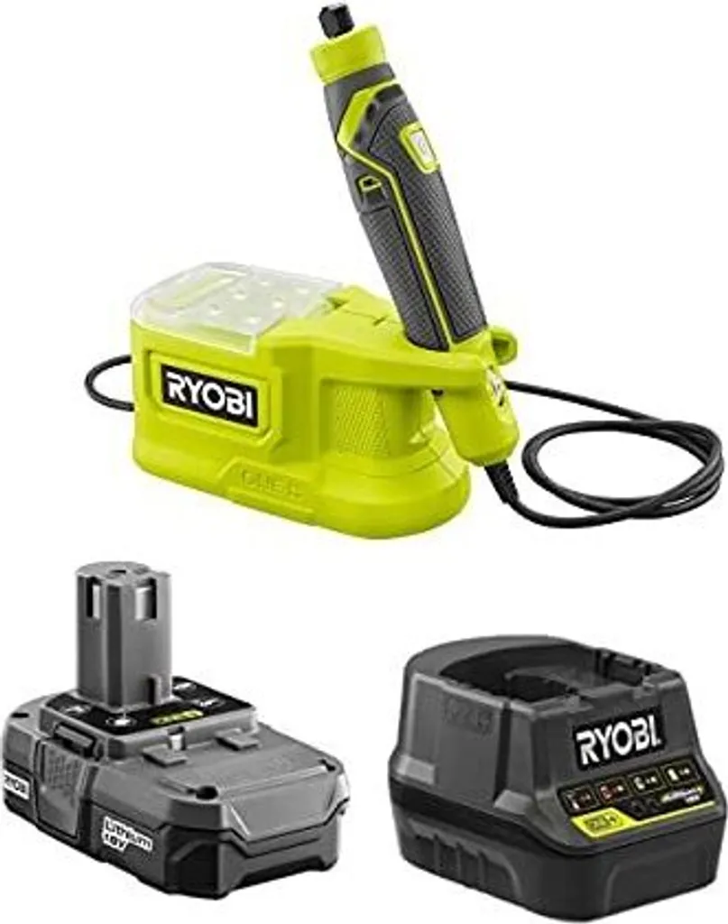 Mini meuleuse Ryobi RRT18-0 sans fil 18V Kit avec batterie 2,0 Ah incluse
