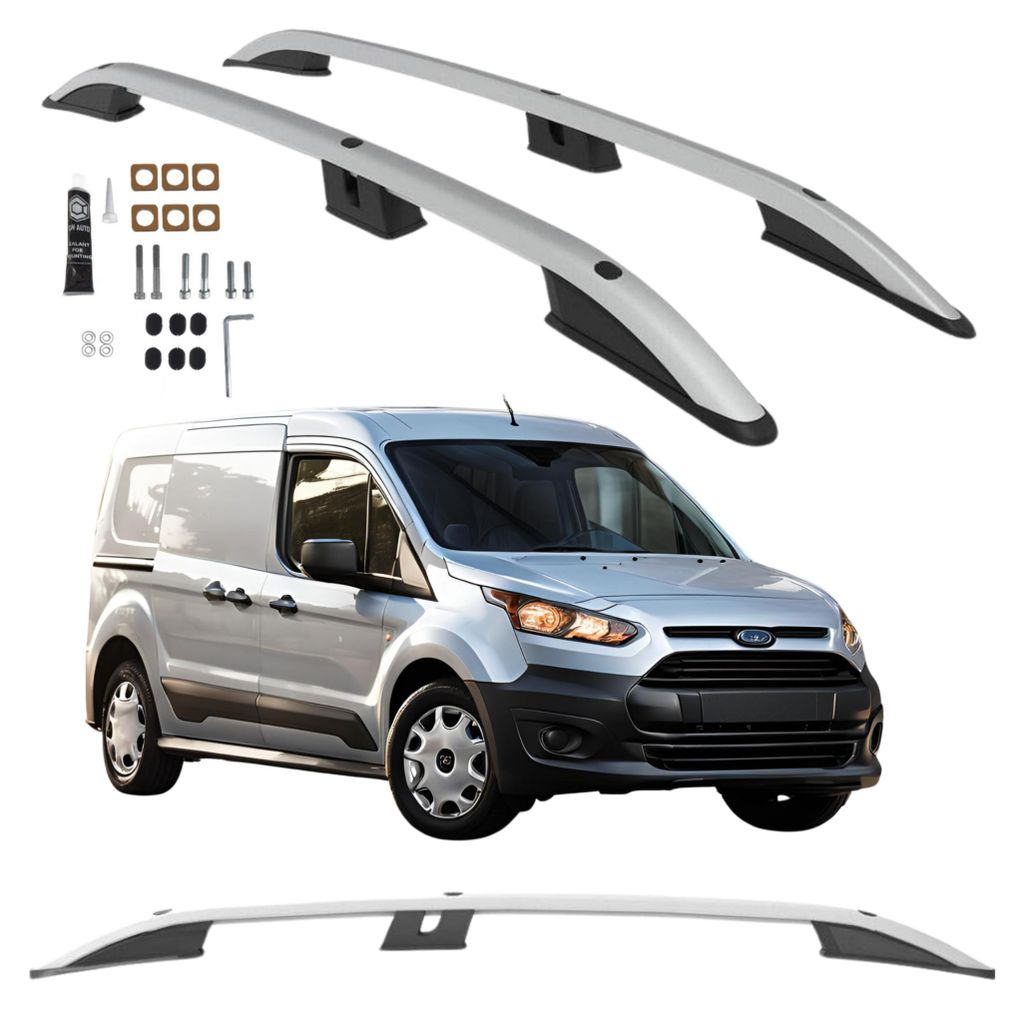 Soportes para techo plateados para Ford Transit Connect, Imagen del producto 
