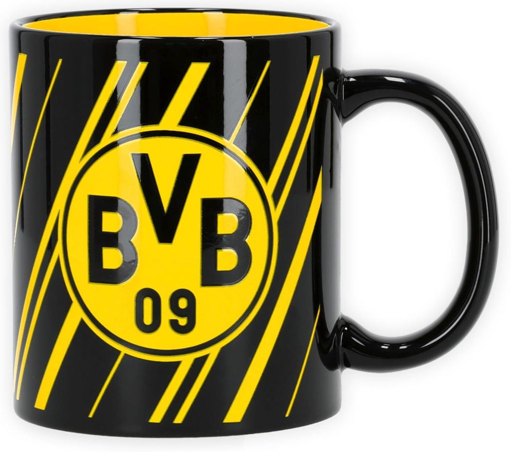 Tazza Borussia Dortmund - Righe - nero e giallo | Tazza da Immagine del prodotto 