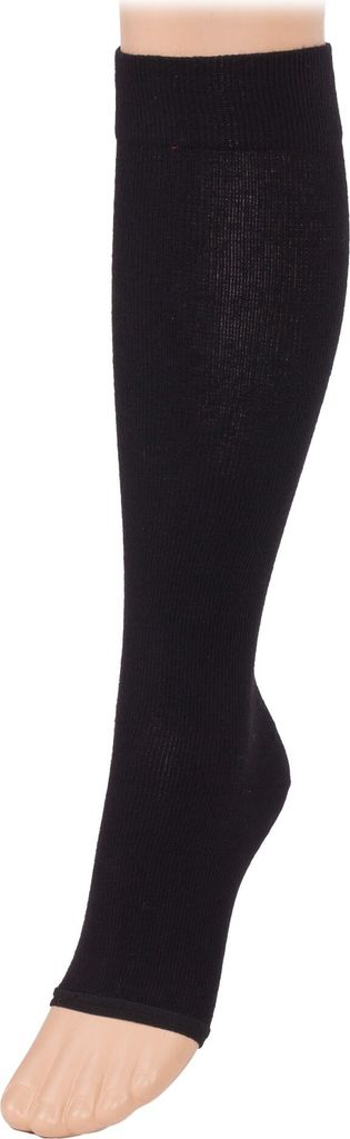 Stütz-Kniestrümpfe mit offener Fußspitze TWIN schwarz-45-48