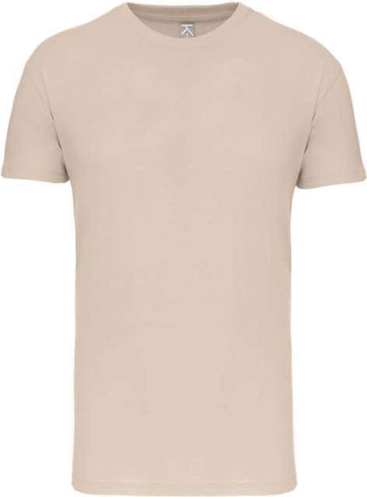 Kariban Herren T-Shirt Round Neck Oberteil Shirt Basic Rundhals, Größe:5XL, Farbe:Light Sand