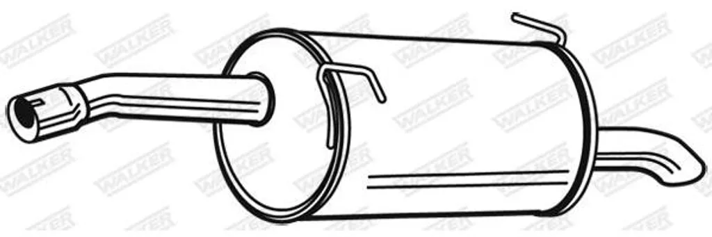 Silencieux arrière WALKER 23161 robuste en acier OE 1383128