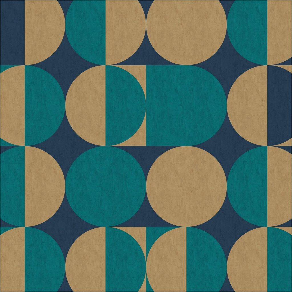 Fototapete 364033 Vliestapete Retro Vintage 265 x 265 cm Rasch Selection Blau
