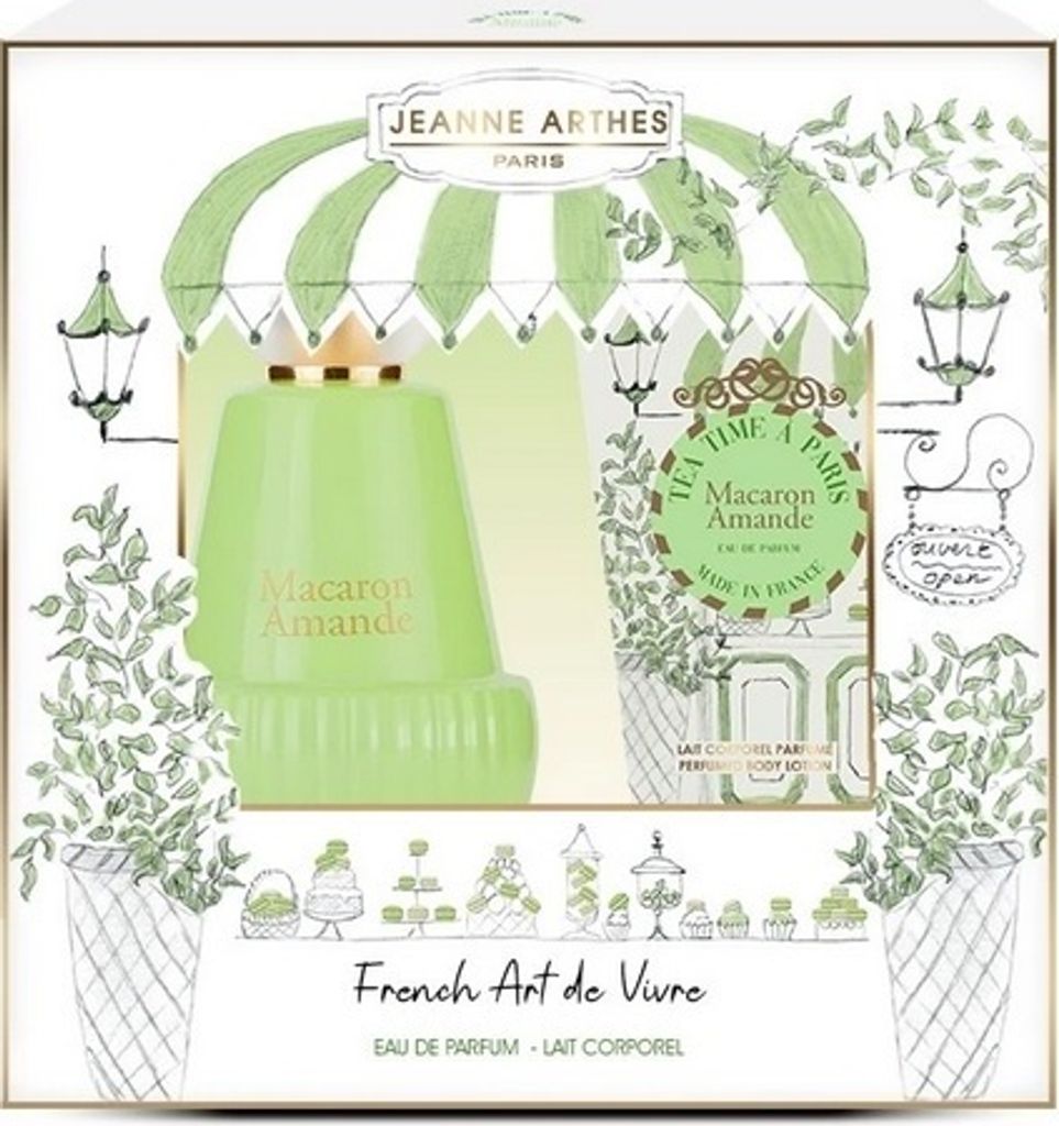 Jeanne Arthes, Geschenset Tea Time à Paris Macaron Amande