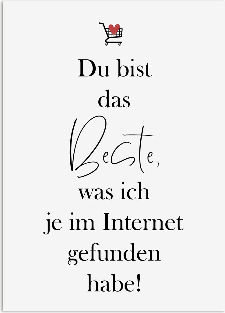 Postkarte LIEBE im Internet gefunden Produktbild 1