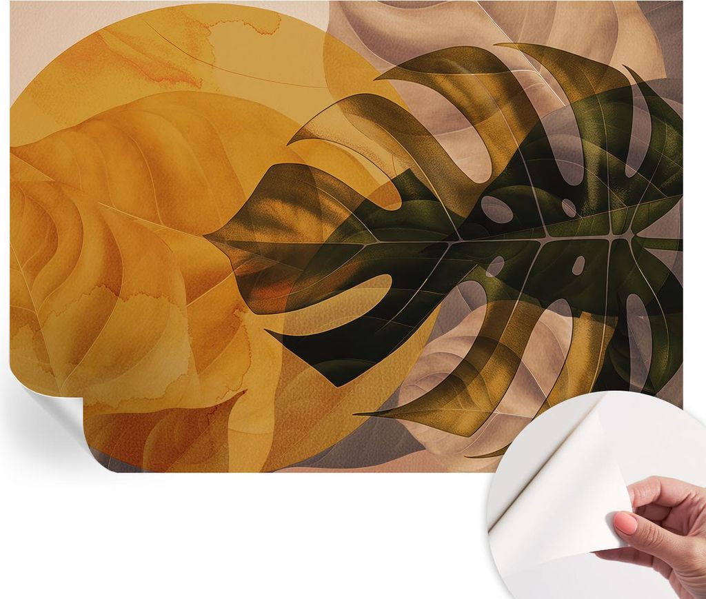 Selbstklebende Wandtapete - Dekorative Tapete für Wohnzimmer - Klebefolie für Wandbilder - Tapetenfolie für Wanddekoration - 208x146 cm - Abstra...
