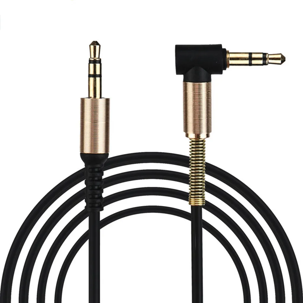 Cavo Audio Jack 90° 1m TPE - Design Compatto per Smartphone e Auto