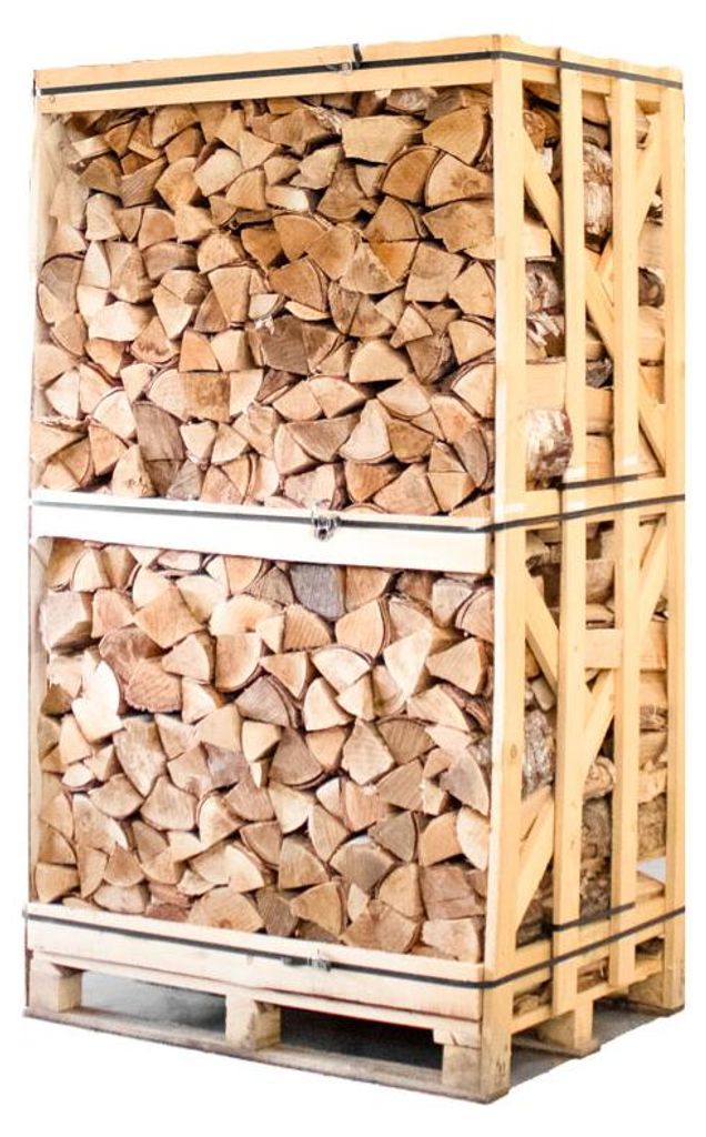 Palette kammergetrocknetes gespalten Birken Brennholz 25cm Produktbild 