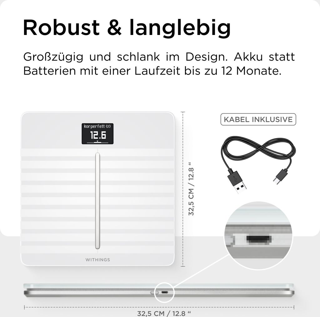 Withings Body Cardio WiFiWaage Anzeige Gesundheitszustands Produktbild 24