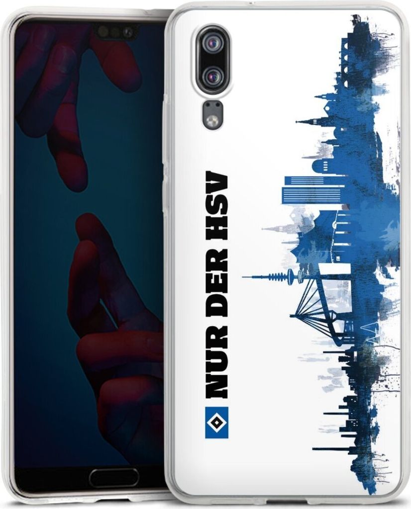 DeinDesign Handyhülle für Huawei P20 Silikon Hülle Case Smartphone Schutzhülle Bundesliga HSV Offizielles Lizenzprodukt