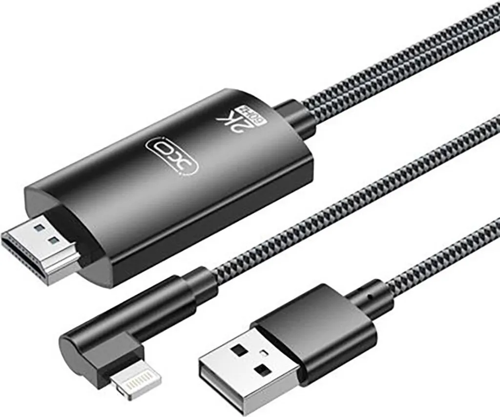 Cavo XO HDMI Lightning 1.8M Argento - Mirroring iPhone su TV Senza Lag
