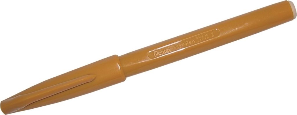 Faserschreiber Sign Pen 0,8mm Rundspitze ocker Packung mit 12 Stück