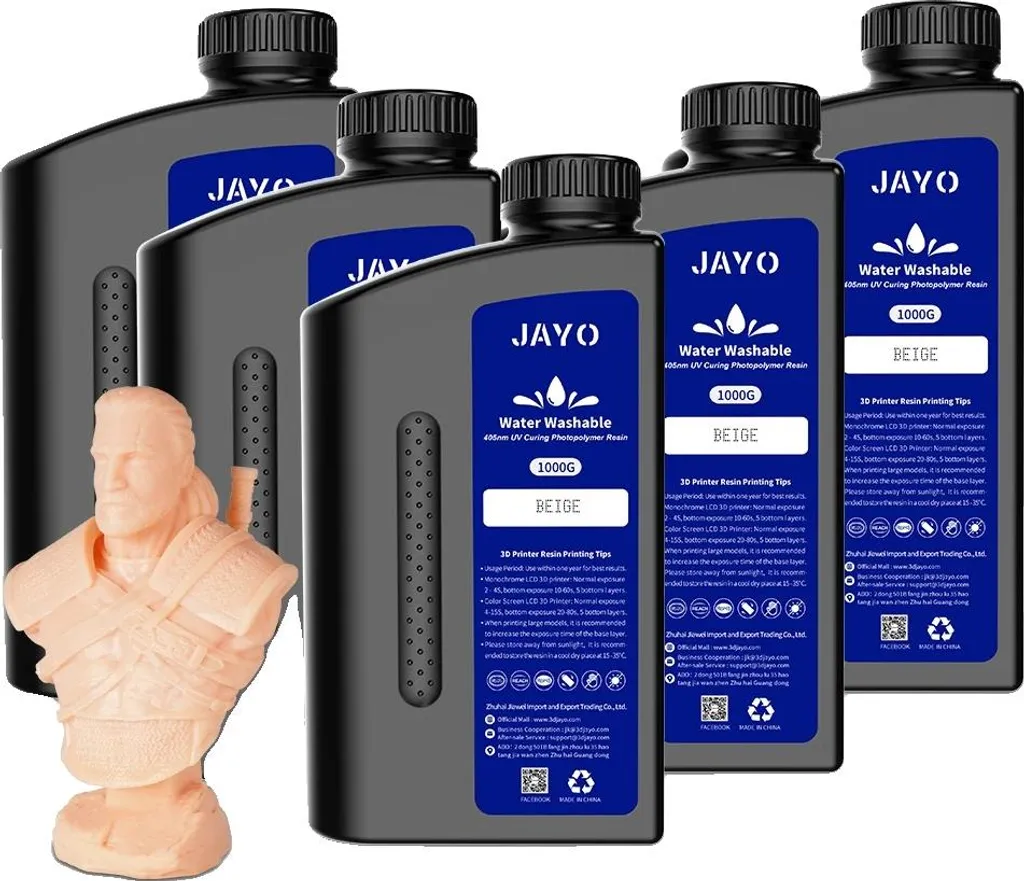 Résine photopolymère Beige pour imprimante 3D LCD format 5KG lavage eau