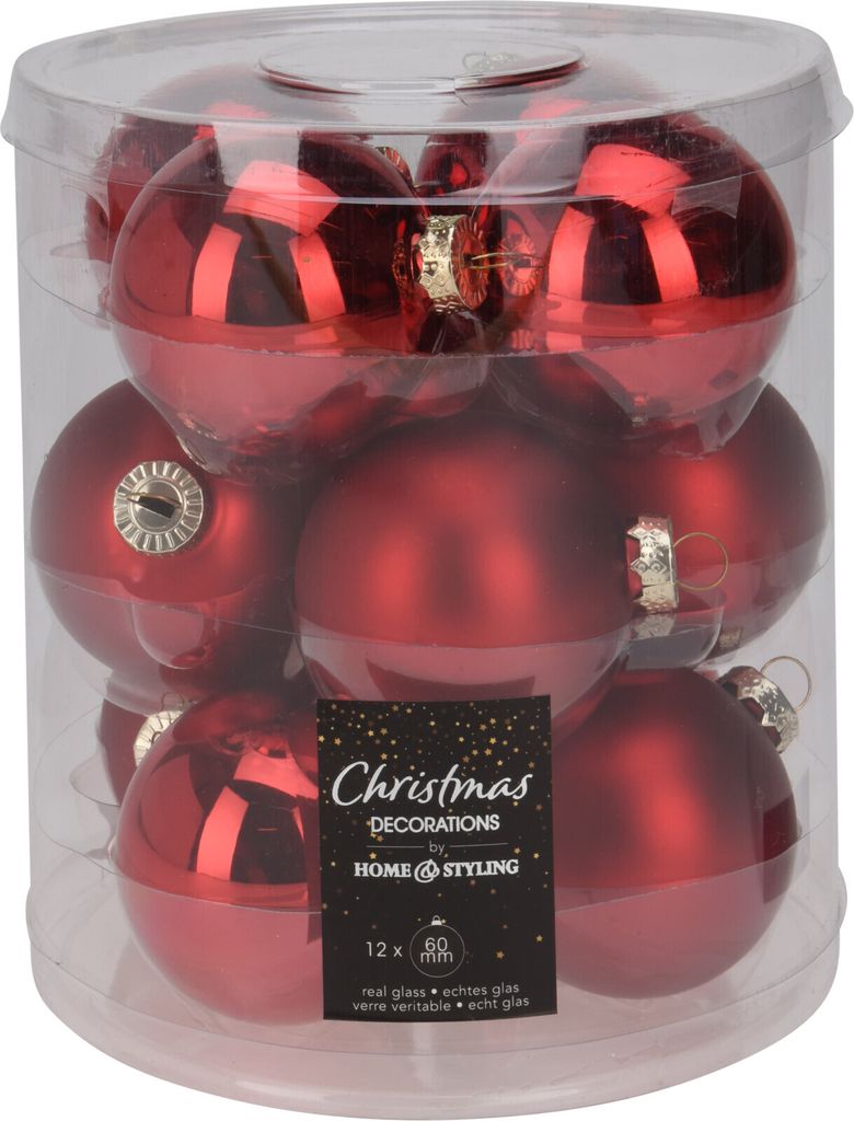 Weihnachtskugeln Weihnachtsdeko Weihnachtsschmuck Christbaumschmuck Christbaumkugeln Adorno 60 mm HOMLA