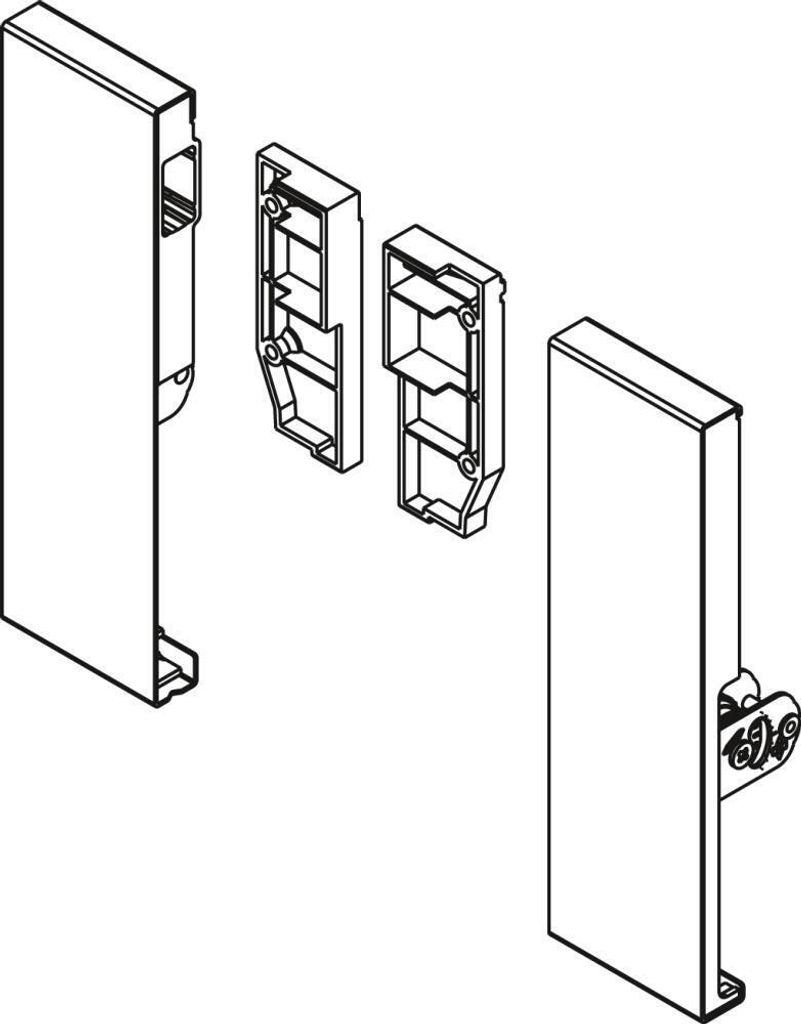 Hettich Arcitech Verbinder Front H186 Silber 9123089