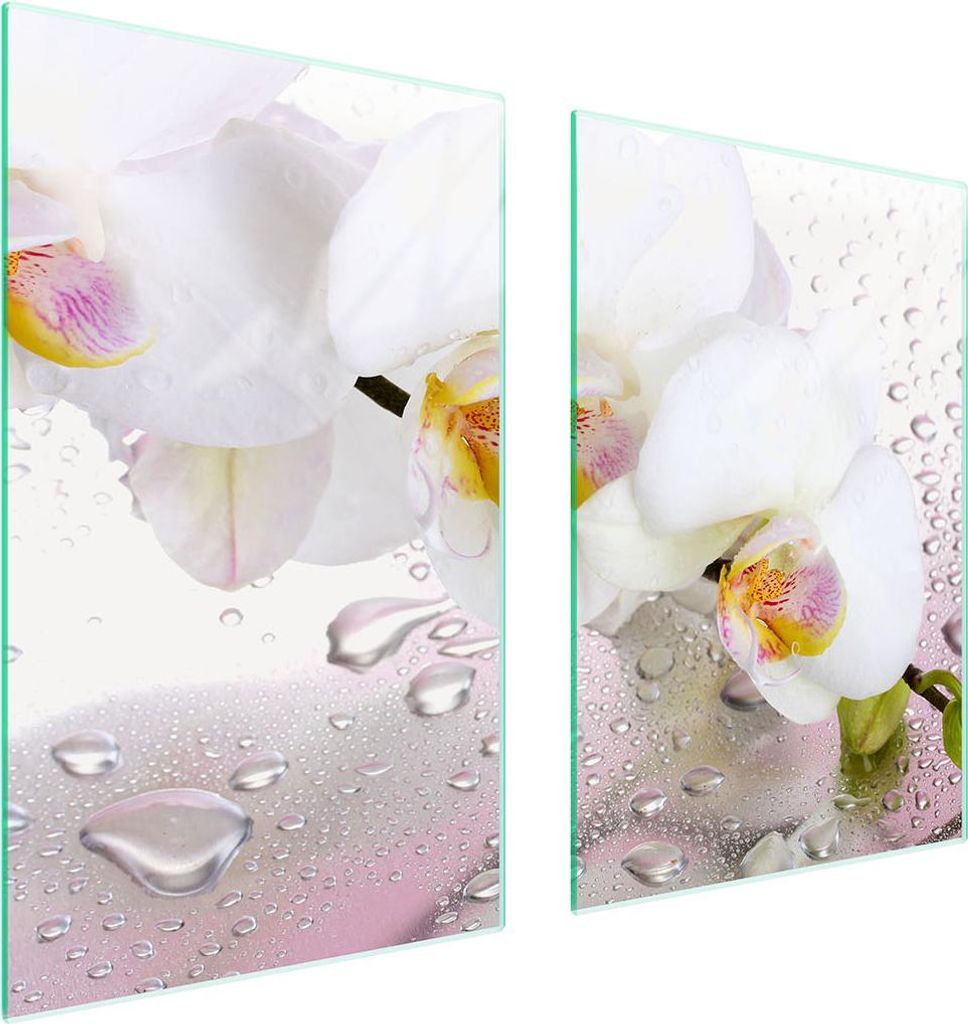 Glasschutzplatte Für Küche 65X52 Orchidee