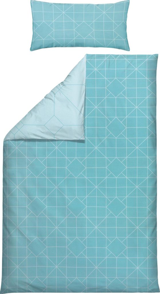 Erwin Müller Wendebettwäsche blau 1x 135x200 cm + 1x 40x80 cm