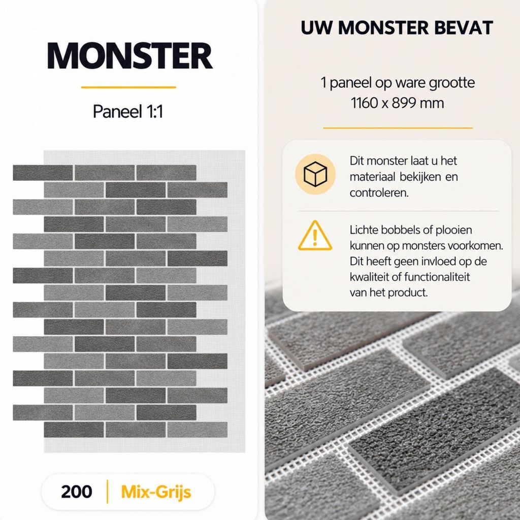 AMK Monsterpaneel – Baksteenlook met Natuurlijk Productafbeelding 
