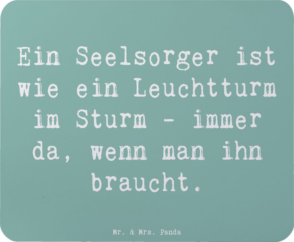Mr. & Mrs. Panda Mauspad Spruch Seelsorger Leuchtturm - Meeresbrise - Geschenk, Mouse Pad, handgemacht, geistige Gesundheit, Danke sagen, computer ...